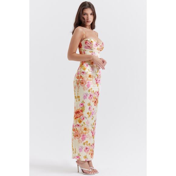 House of CB Josefina Ivory Floral Maxi Dress - Picture 2 of 4